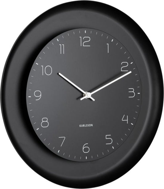 Horloge murale Karlsson Dual Disc - Noir - Ø38cm - Horloge murale moderne