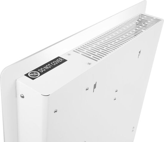 VONROC Chauffage électrique de luxe - Convecteur avec panneau en verre - 500W/1000W - Chauffe les pièces jusqu'à 12m2 - Contrôlé par l'application (via Wifi) et manuellement - Thermostat et minuterie réglables - Blanc