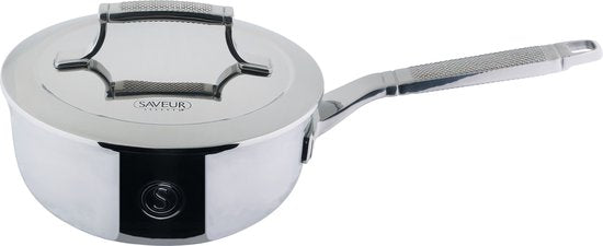 Casserole avec couvercle - Saveur Selects - Acier inoxydable - Compatible induction et toutes autres sources de chaleur - Compatible four (260°) et lave-vaisselle