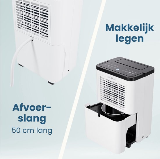 Déshumidificateur Auronic - Compact Pro Plus - 12L - Chambre à coucher, salle de bain, salon et bureau - Hydratant pour l'intérieur - Blanc