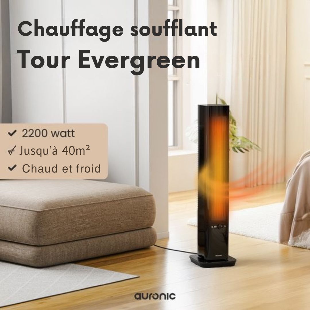 Réchaud électrique Auronic - céramique - Chauffage 2200W - Noir