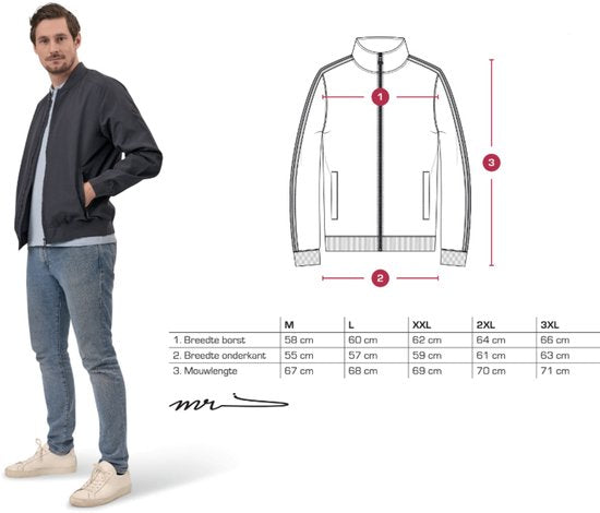 Mario Russo Bomber Jacket Navy - Taille XXL - Bleu foncé - Veste légère printemps/été - 100% Polyester