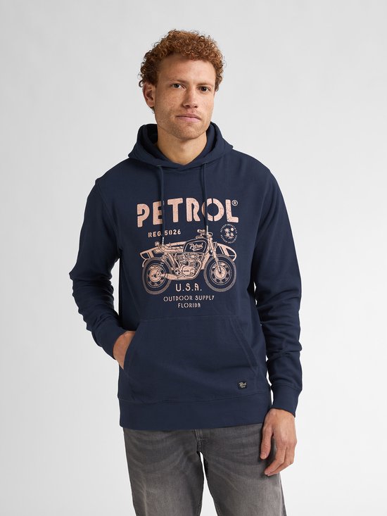 Petrol Industries - Homme Artwork Hoodie Palmcove - Bleu - Taille M