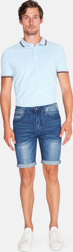 Mario Russo Denim Short Dark Used - Short Jeans - Pantalon d'été confortable - Taille XL