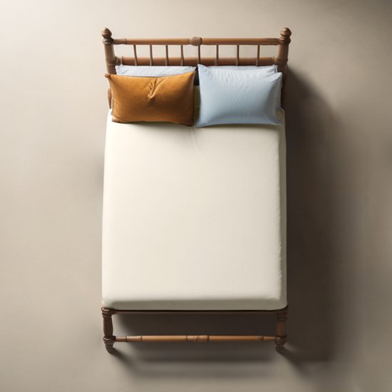 Drap-housse 100% coton Crème - 90x200+30 cm