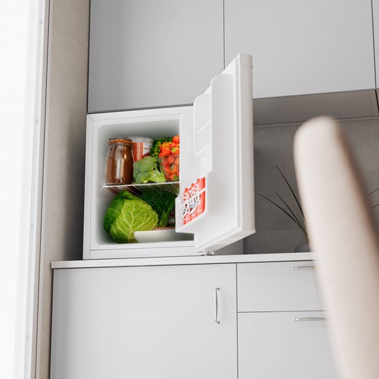 KitchenBrothers Mini Fridge - 40L - Petit réfrigérateur - Freestanding - Frigo - Compact - White