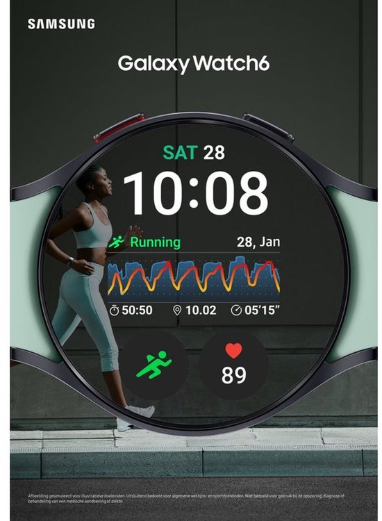 Samsung Galaxy Watch6 Series Smartwatch Hommes/Femmes - Smartwatch Android - Montre de sport avec cardiofréquencemètre - écran AMOLED - plus de 90 séances d'entraînement - Google Wallet - IP68