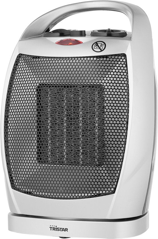 Tristar Chauffage électrique KA-5038 - Chauffage à ventilateur - Avec protection contre le basculement et la surchauffe - Fonction rotative - 750W et 1500W - Gris