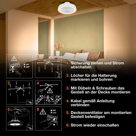 OSRAM HOMELIGHTING Ventilateur de plafond Compact 480 49W Blanc Ventilateur de plafond 49 W