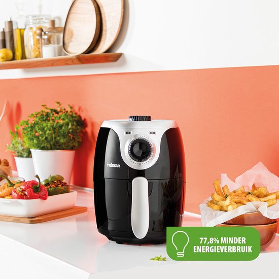 Tristar Airfryer Mini Crispy FR-6980 - 2 litres - Friteuse à air chaud - sans PFAS - Compact - Noir - 1000W