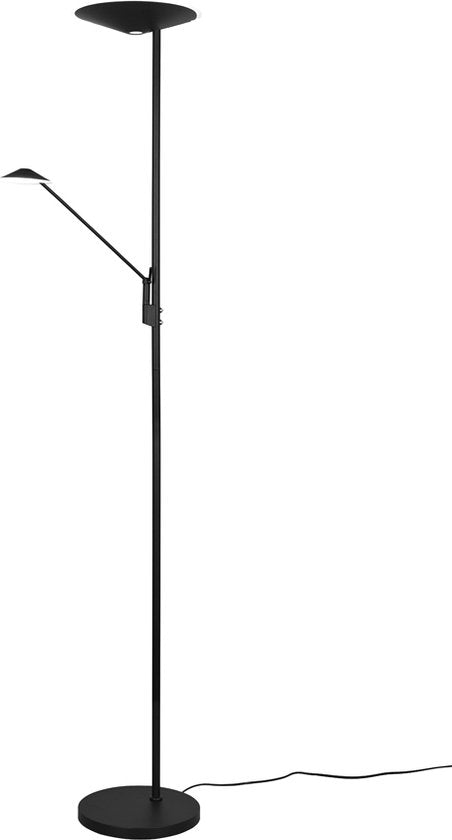 Trio leuchten Brantford - Lampadaire LED - 36,5W - Couleur réglable - Dimmable - Rond - Noir - Aluminium