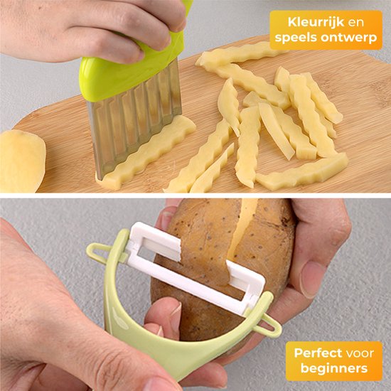 Nuvance - Set de couteaux pour enfants - Set de cuisine 17 pièces - Kiddikutter - Couverts pour enfants avec planche à découper, couteau à éplucher, couteau pour enfants, coupe-frites et tablier de cuisine - Kiddicutter - Cuisine pour enfants - Ustensiles
