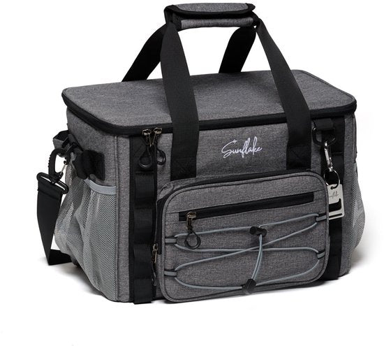 Cool Bag Large - 22 Litres - 5 Layer Insulated Picnic Bag for Adults - Lunch Bag - Grey - Sunflake