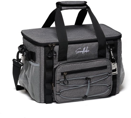 Cool Bag Large - 22 Litres - 5 Layer Insulated Picnic Bag for Adults - Lunch Bag - Grey - Sunflake