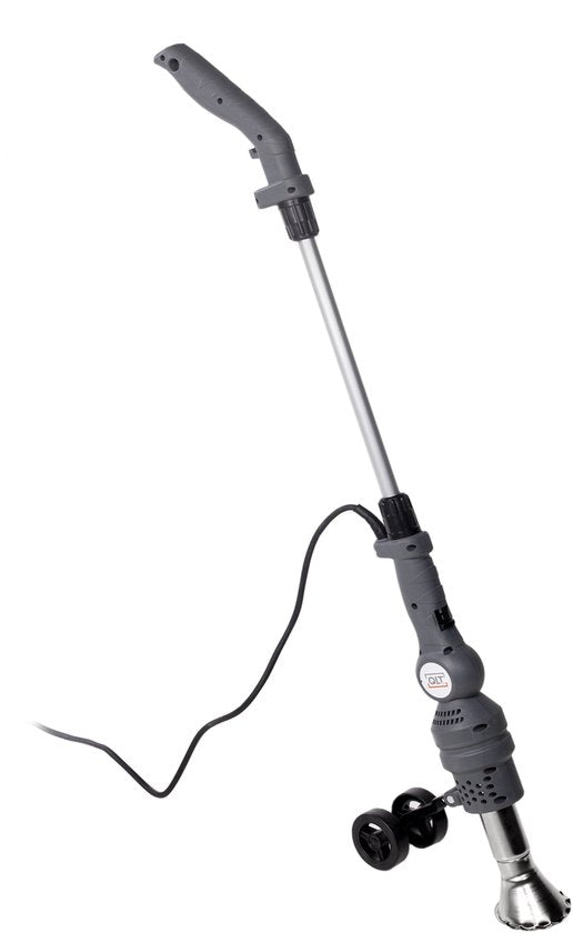 Brûleur de mauvaises herbes électrique 3-en-1 QLT - Allume-barbecue - 2000W - Avec 5 accessoires et roues - gris