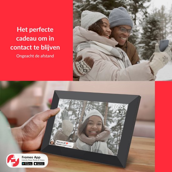 Cadre photo numérique UMBRION - Frameo - 10.1 inch - 32 GB - Cadre photo numérique avec Wifi - Cadre photo numérique - Cadre photo numérique Frameo - Cadre photo numérique - Cadres photo numériques