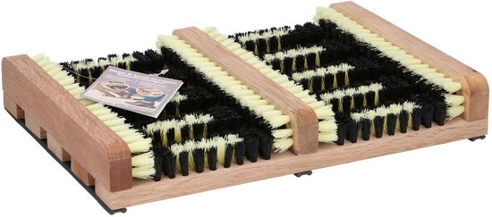 Brosse à pieds avec brosses - pour bottes et chaussures - Bois - Antidérapant