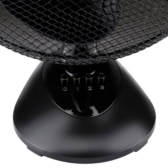 Lifetime Air Ventilateur de table 35W - Ventilateur pour table et bureau - avec poignée, 3 vitesses et fonction d'inclinaison - Silencieux 65dB - Noir