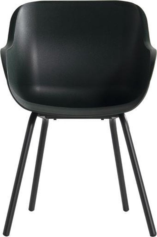 Hartman Sophie elegance garden chair - Dark green - set of 2 - black rondo base