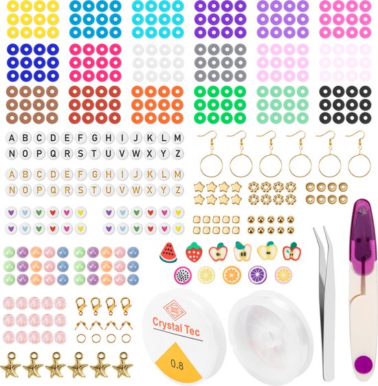 Vaive Katsuki Beads Deluxe Starter Kit - 2485 pièces pour la fabrication de bijoux - Crafting Girls - For Kids - Craft Box - Bracelet Making - Earring Making