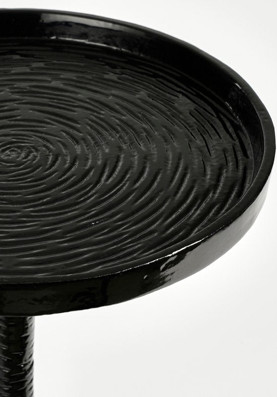 Mica Decorations Table d'appoint Colin - H68 x Ø24 cm - Aluminium recyclé - 100% FSC - Noir