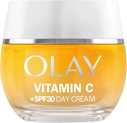 Crème de jour hydratante à la vitamine C SPF30 de Olay - Anti-taches de pigmentation - Uniformise - Hydrate - 50 ml
