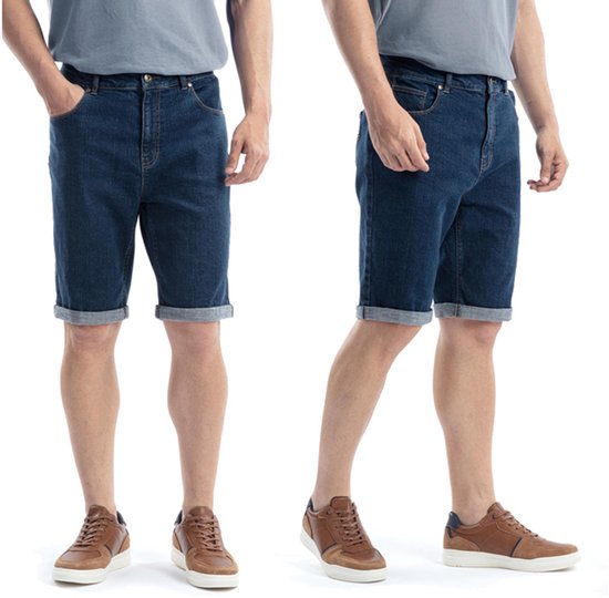 Milanoro - Short en jean élégant pour homme - Bleu noir - M