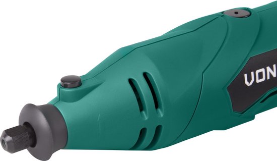 VONROC Multitool - Rotatif - 160W - 232 accessoires, 2 embouts, manche flexible et sac de rangement inclus