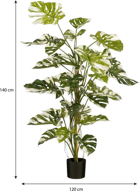 Mica Decorations Arbre Monstera Plante Artificielle - H140 x Ø120 cm - Vert
