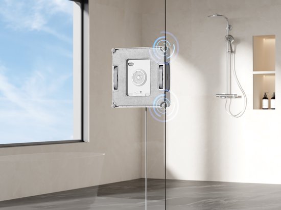 ECOVACS - WINBOT W2 Pro Omni EU - Robot nettoyeur automatique de vitres - Robot laveur de vitres - Technologie de nettoyage intelligent - fenêtres, portes de douche - Nettoyeur de vitres