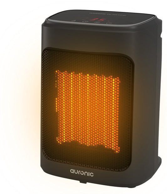 Auronic Fan Heater Digital - Chauffage céramique - Portable - 2000W - Noir