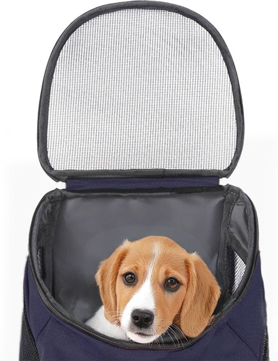 Ceruzo Sac à dos pour chien - Sac à dos pour chat - Max 10 kg- Sac de voyage - 26x33x40cm - Anthracite