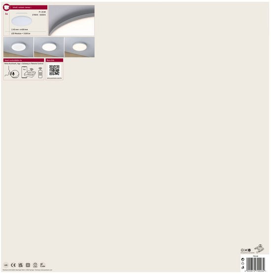 Panneau LED Smart Home Zigbee 3.0 Loria rond 400mm 22W 2200lm Tunable White dimmable