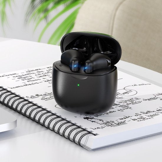 Golden Sound - Ecouteurs sans fil - Bluetooth 5.1 et adaptation universelle - avec étui de chargement et fonctions Smart Touch - pour le sport et les appels mains libres - plastique noir