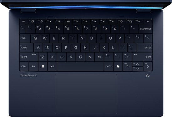HP OmniBook X FlipNGAI 14-fm0013dx Copilot+ PC Intel Core Ultra 5 226V Hybride (2-en-1) 35,6 cm (14") Écran tactile 2K 16 Go LPDDR5x-SDRAM 512 Go SSD Wi-Fi 6E (802.11ax) Windows 11 Home Blue