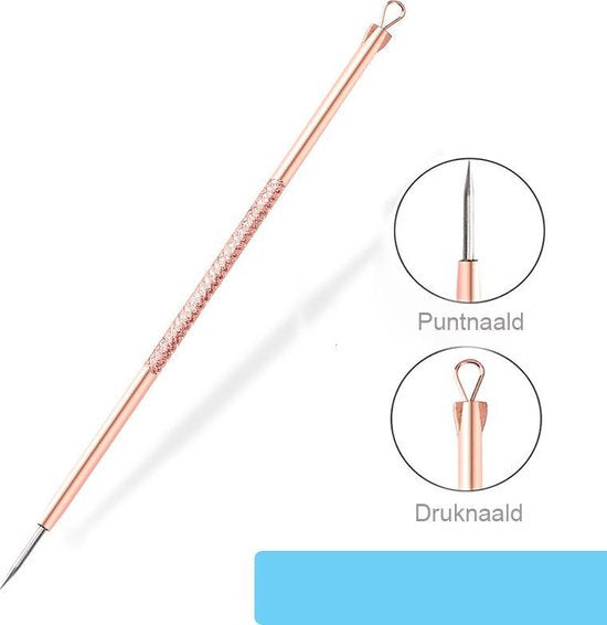 TibaGoods Premium Blackhead Remover I Pore Cleaner with 6 Attachments Remove blackheads | Acne | Comedone Spoons | Skin Care