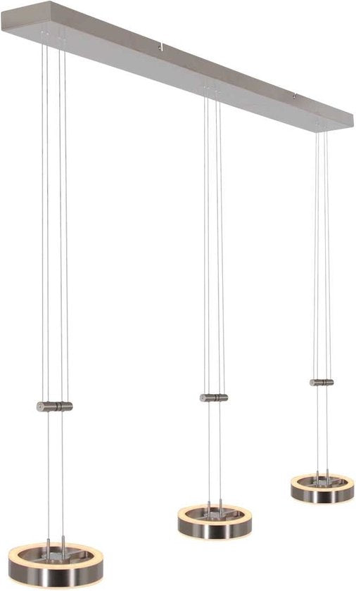 Lampe suspendue Steinhauer - acier - métal acrylique - lampe design - LED - Argenté501ST