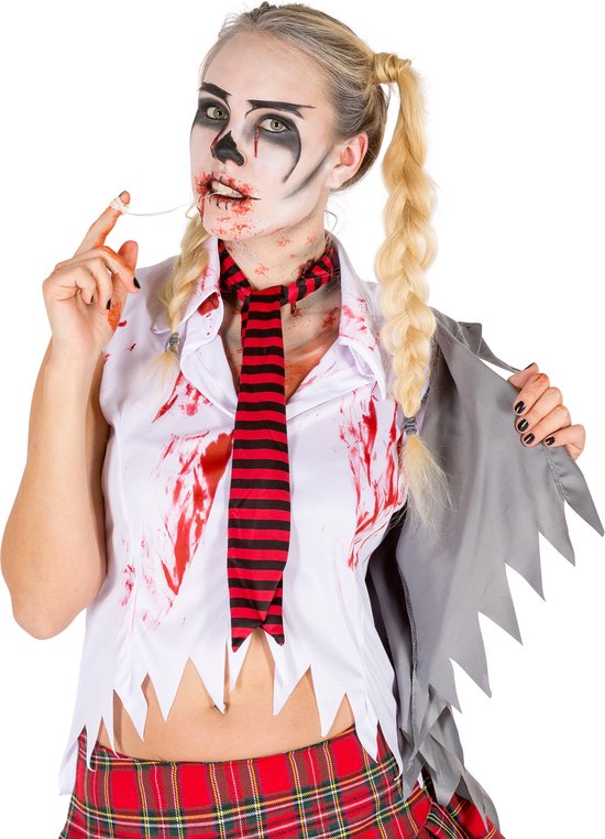 Dressforfun costume femme sexy zombie S - déguisement halloween déguisement soirée carnaval costume carnaval robe de soirée - 300125