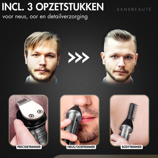 Tondeuse professionnelle 5 en 1 sans fil - Sansbeauté - Tondeuse cheveux homme - Cheveux - Tondeuse cheveux - Machine à cheveux pour coiffeur - Tondeuse cheveux - Tondeuse barbe - Tondeuse cheveux Barbe - Tondeuse Bouddha pour coiffeur - Barber Set - Set