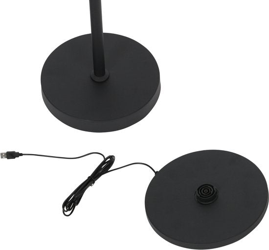 Mexlite - lampadaire - GlowGo - noir - métal - lampe de lecture - LED - 4603ZW