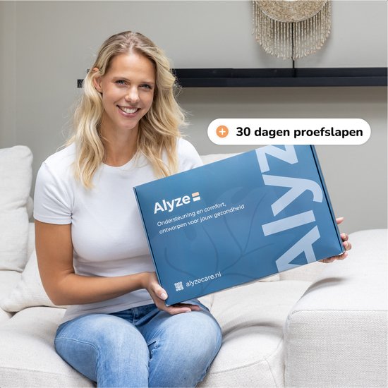 Oreiller anti-ronflement - 2 packs - Ergonomique & Orthopédique - Pour toute position de sommeil - Oreiller contre l'apnée - Mousse à mémoire de forme Dormir sur le côté - 60x40 cm - Alyze
