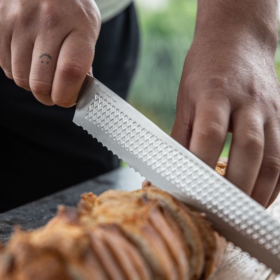 Boska Couteau à pain Monaco+ - Couteau ergonomique - Acier inoxydable - 23 cm