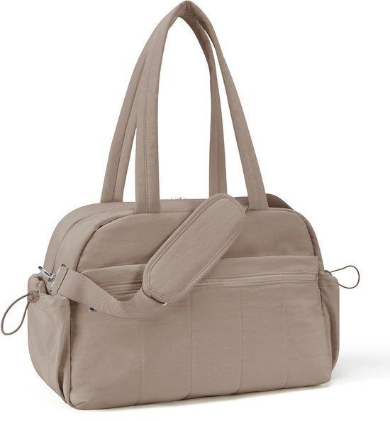 Skycases Weekend Bag - Article personnel - Bagage à main pour Ryanair et Transavia - Imperméable et spacieux - Compartiments intelligents - Idéal pour le voyage et l'usage quotidien - Champagne