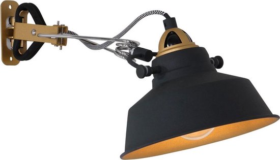 Applique Nove 1320ZW - Noir, orientable et inclinable, plastique/métal - Mexlite