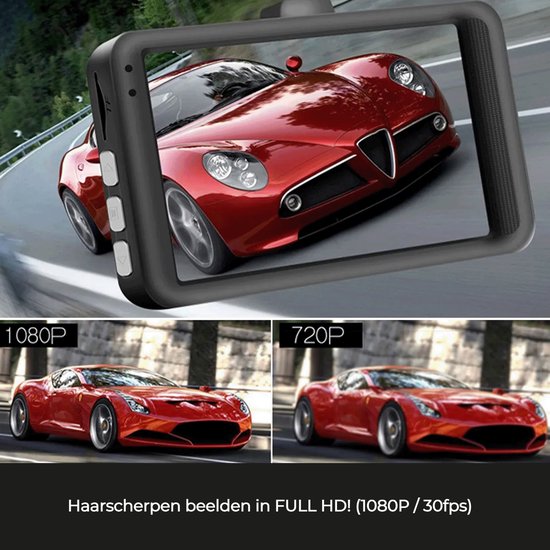 Denver Dashcam - Dashcam pour voiture - FULL HD - G-Sensor - Loop Recording - Night Vision - CCT1610