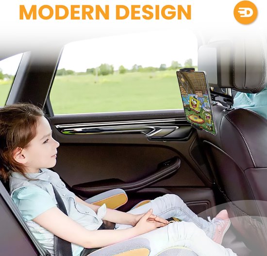 Porte-tablette de luxe pour voiture - Appui-tête - Rotation à 360 degrés - Convient pour tablette, téléphone et autres