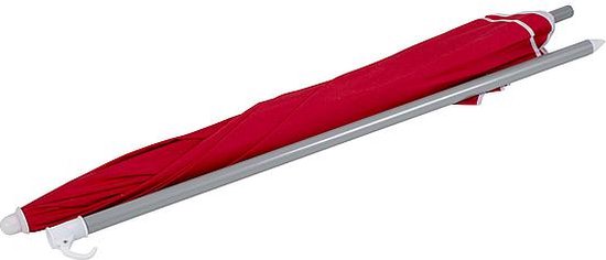 Bo-Camp - Parasol - Avec bras articulé - Ø 200 cm - Rouge