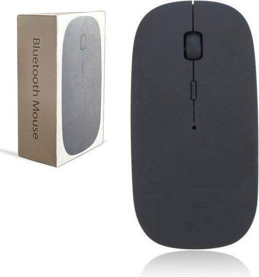 K&L Wireless Mouse - Souris sans fil Bluetooth pour ordinateur portable - Silencieuse - Rechargeable - Noir