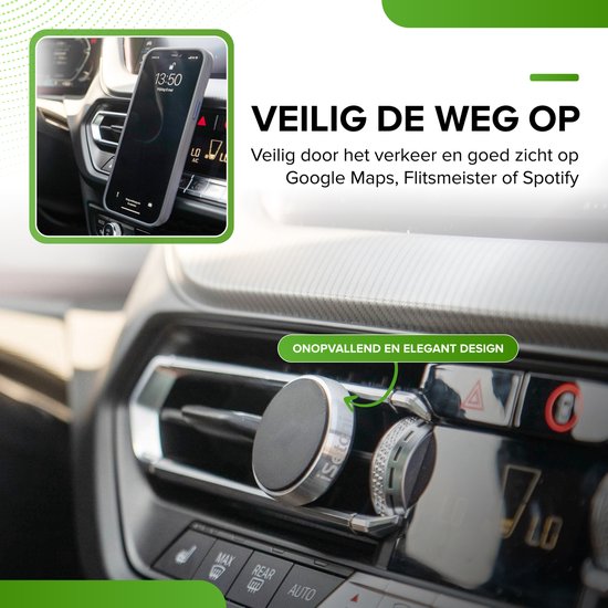 Support de téléphone iSetchi, Voiture, Magnétique, Gris/Noir