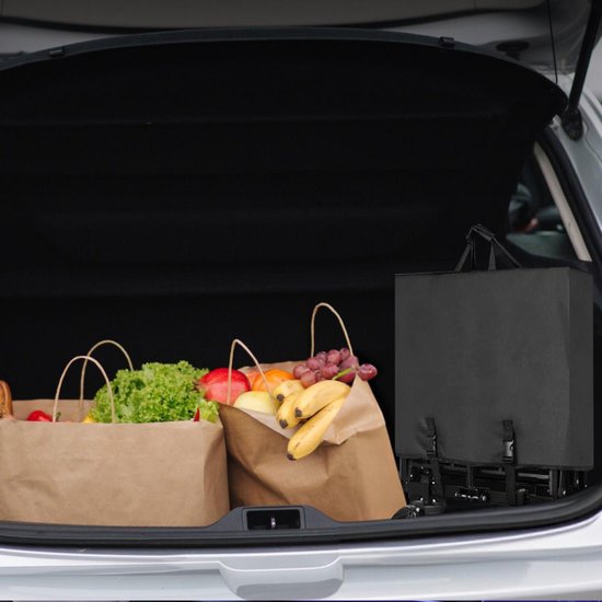 Outbee Bolderkar - Bolderkar pliable - Capacité de 120 litres - Avec blocage des roues - Capacité de charge de 120 kg - Noir